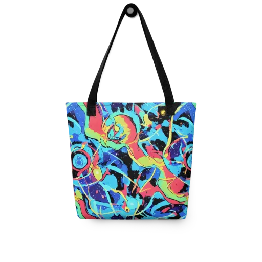 Aqua Mayhem on a Tote Bag