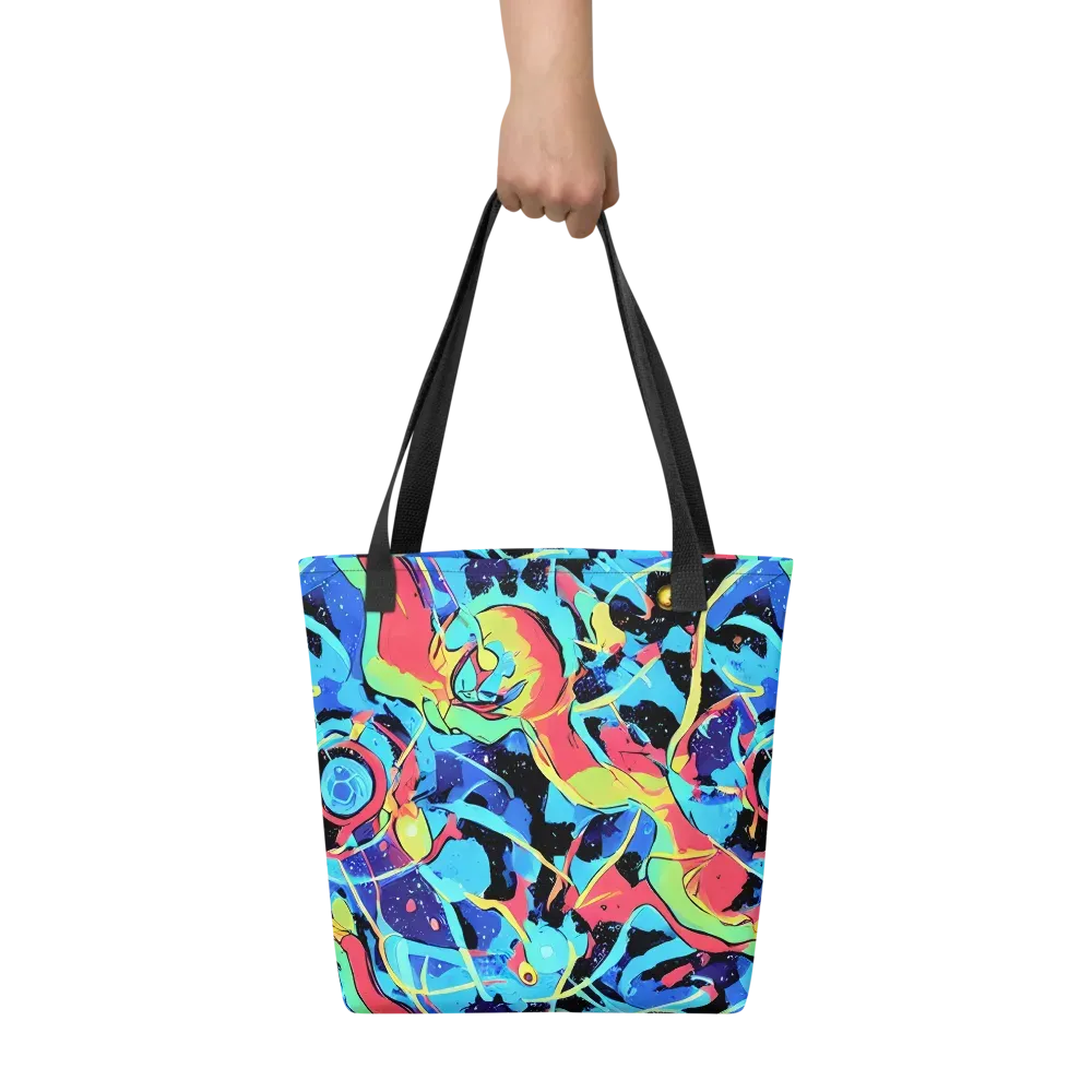 Aqua Mayhem on Tote Bag — Front