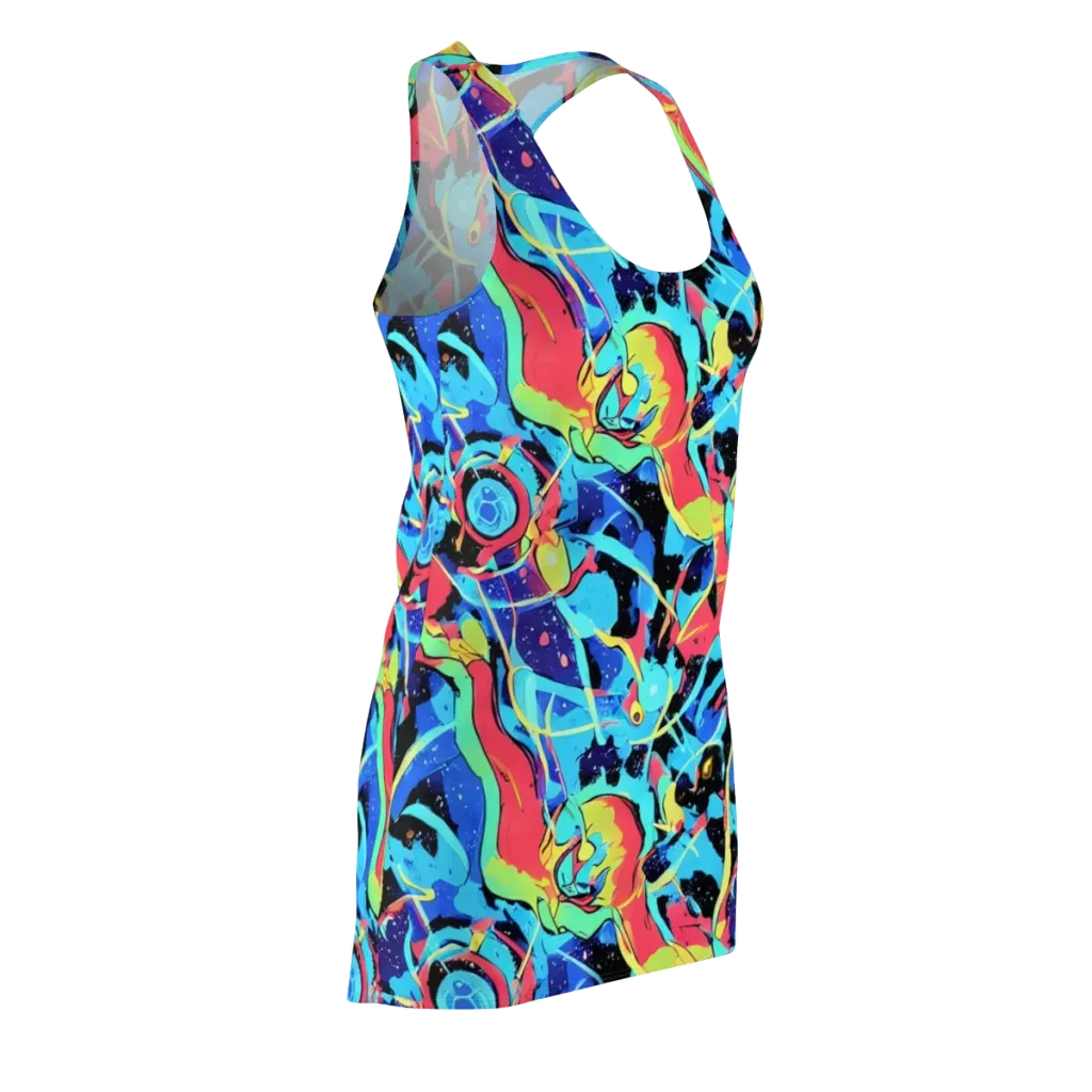 Aqua Mayhem on Racerback Dress — Front Side