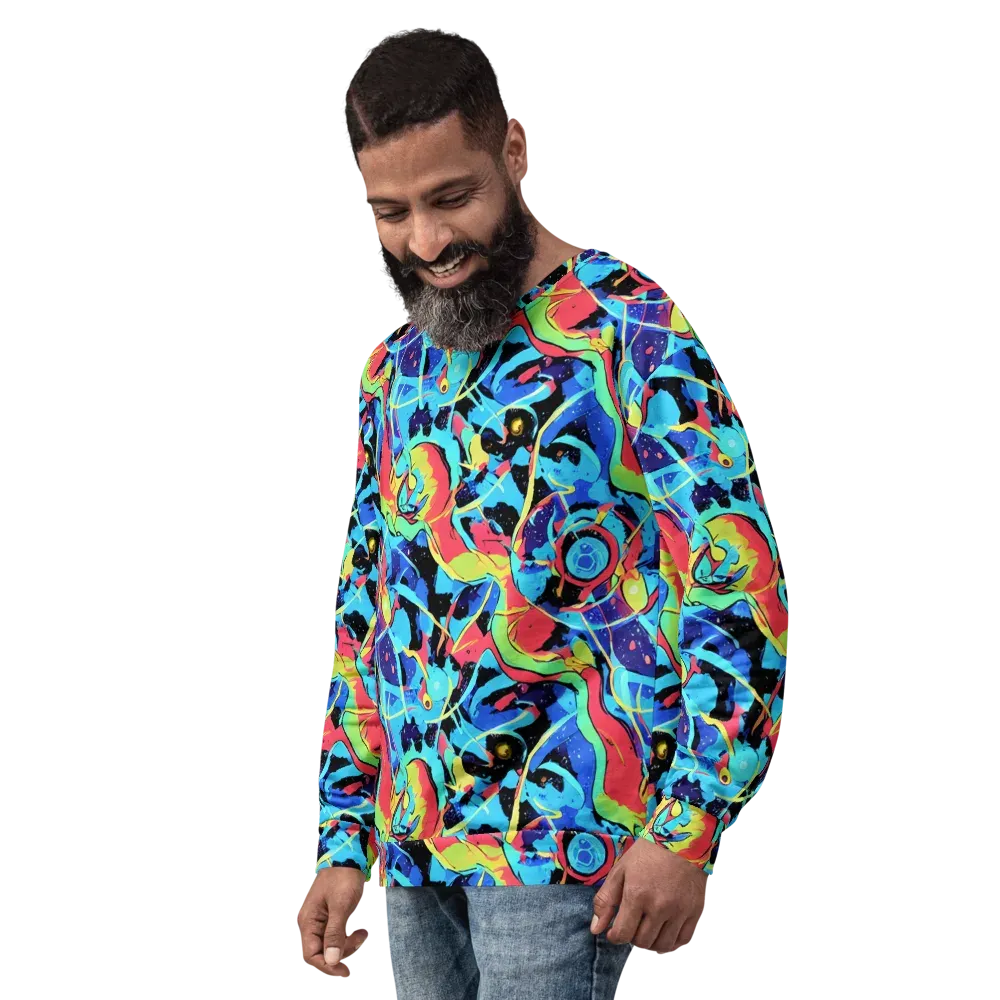 Aqua Mayhem on Sweatshirt — Left Front