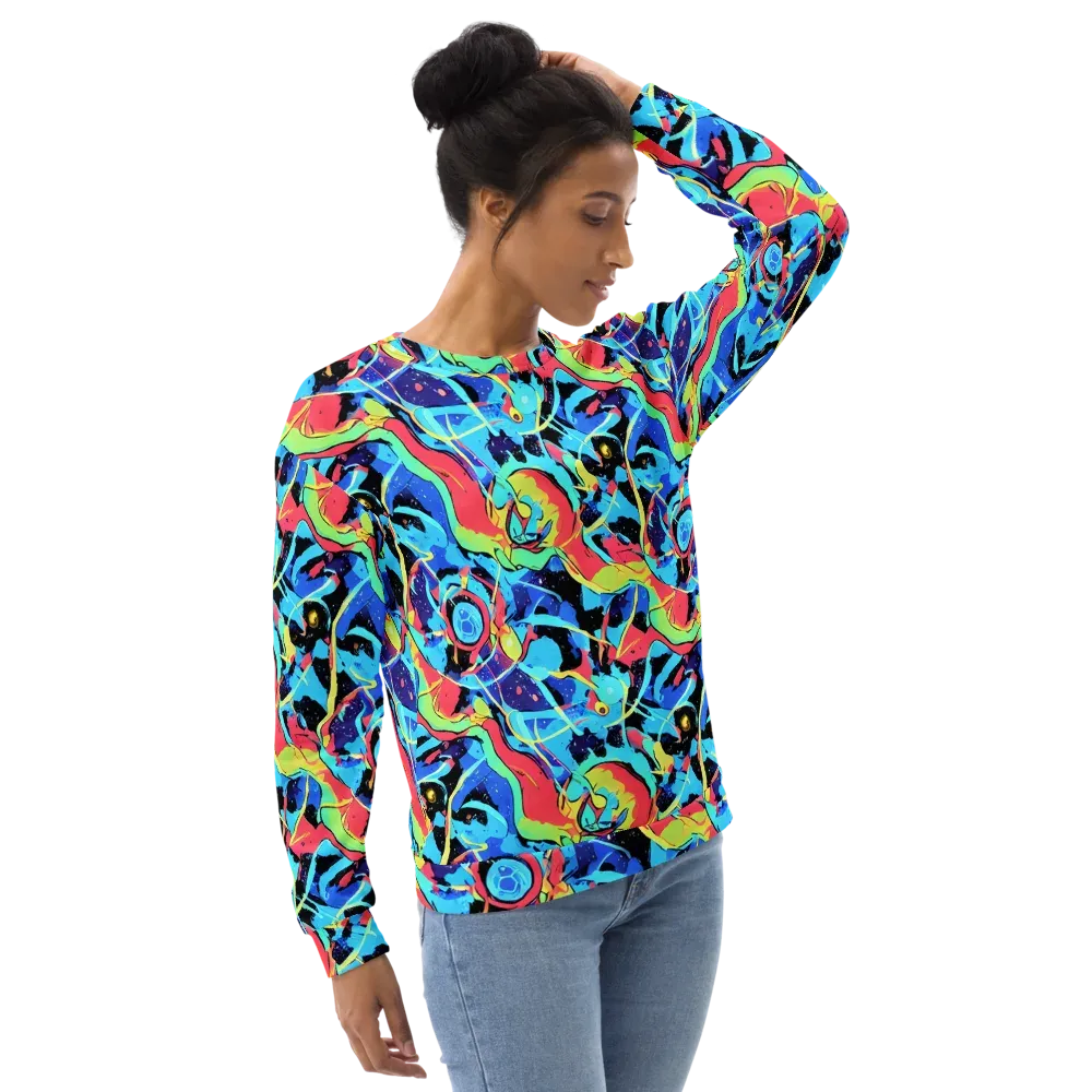 Aqua Mayhem on Sweatshirt — Right Front