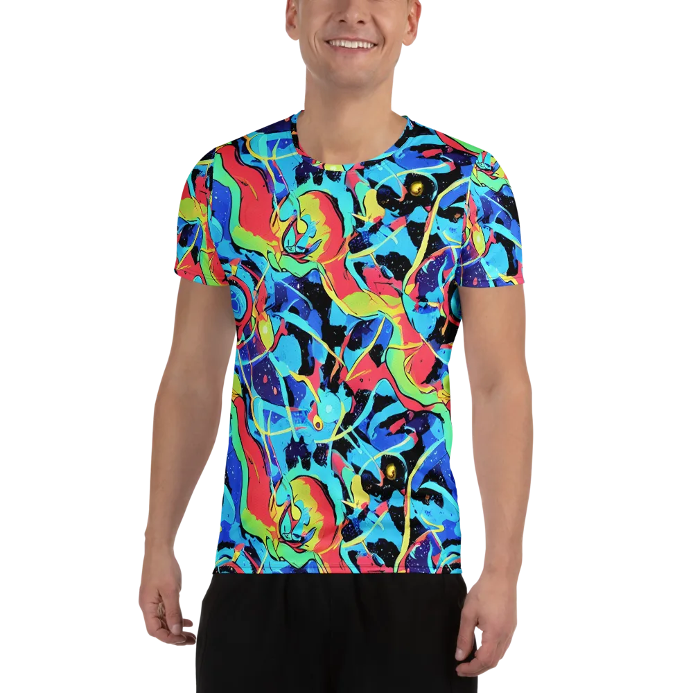 Aqua Mayhem on Men's Athletic T-Shirt — Front