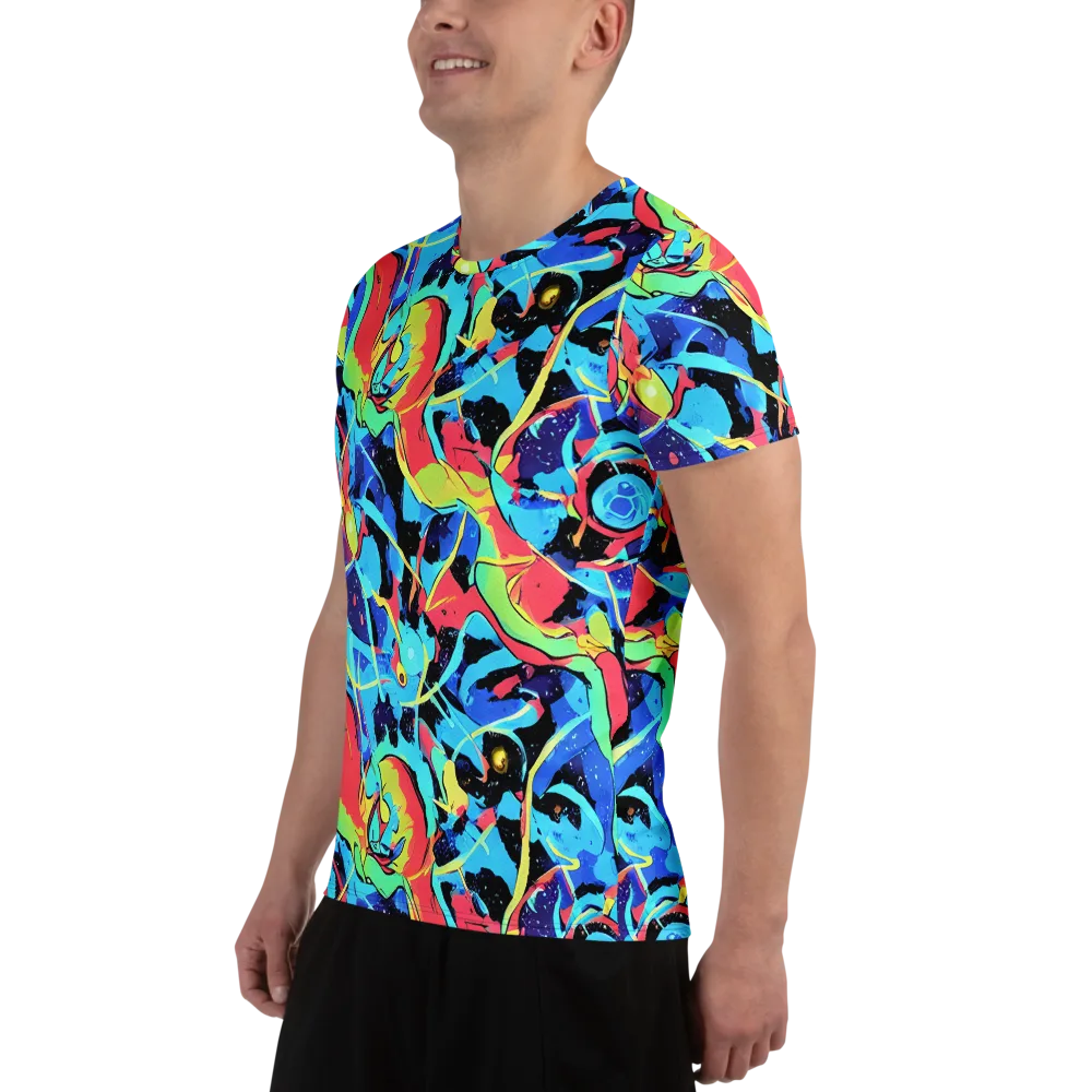 Aqua Mayhem on Men's Athletic T-Shirt — Left