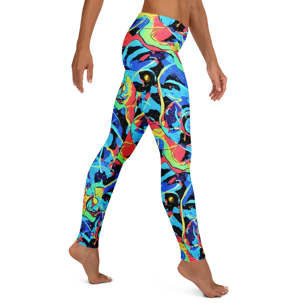 Aqua Mayhem on Leggings — Right