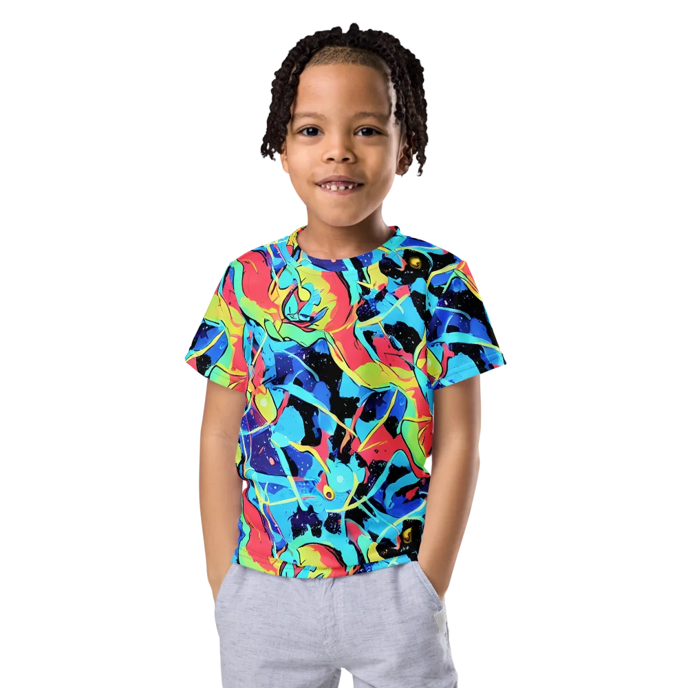 Aqua Mayhem on Kids Crew Neck T-Shirt — Front