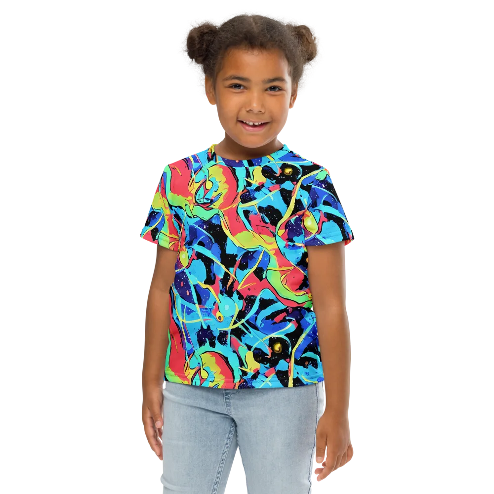 Aqua Mayhem on Kids Crew Neck T-Shirt — Front