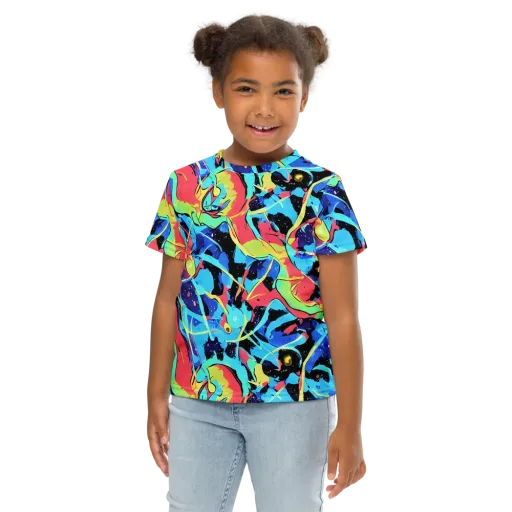 Aqua Mayhem on a Kids Crew Neck T-Shirt