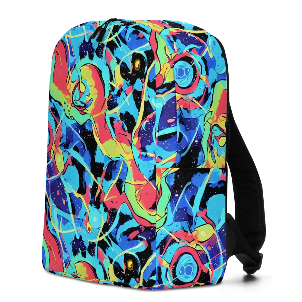Aqua Mayhem on Minimalist Backpack — Left