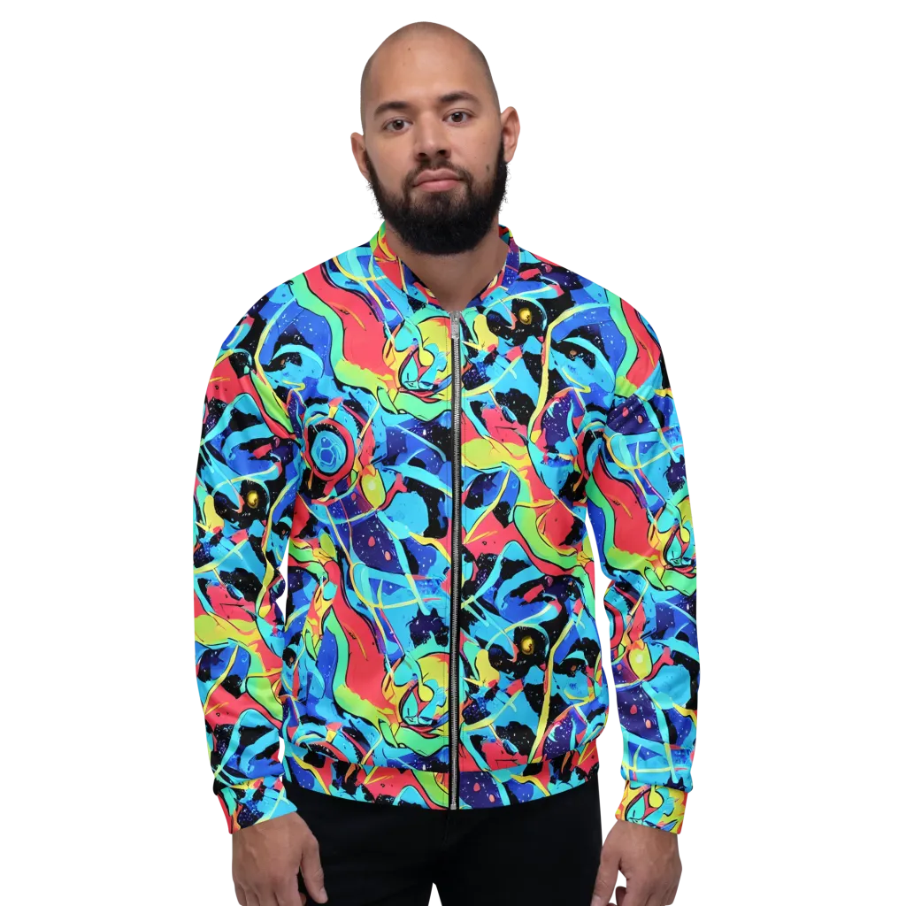 Aqua Mayhem on Bomber Jacket — Front