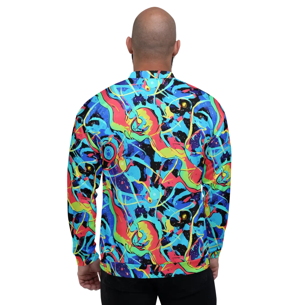 Aqua Mayhem on Bomber Jacket — Back