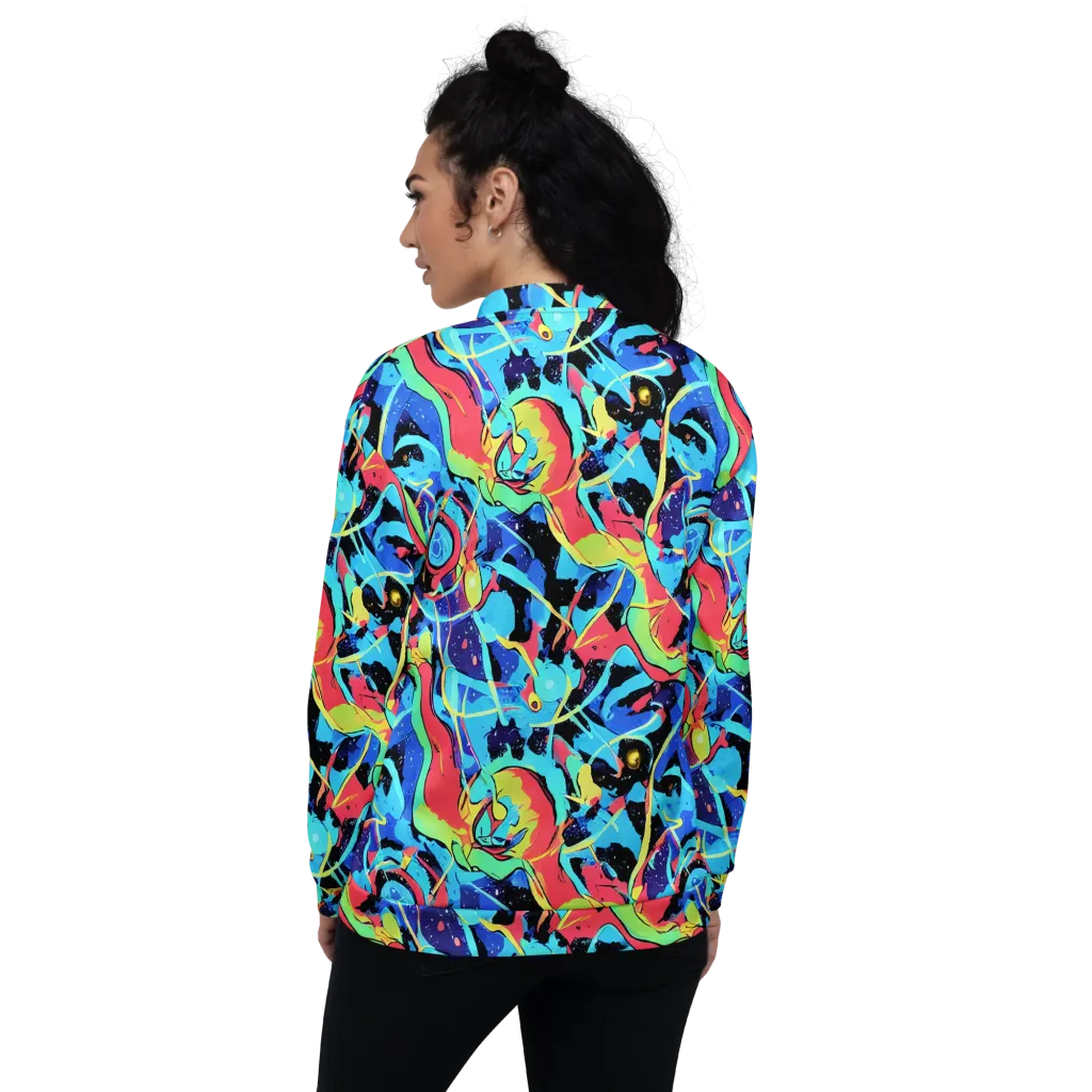 Aqua Mayhem on Bomber Jacket — Back