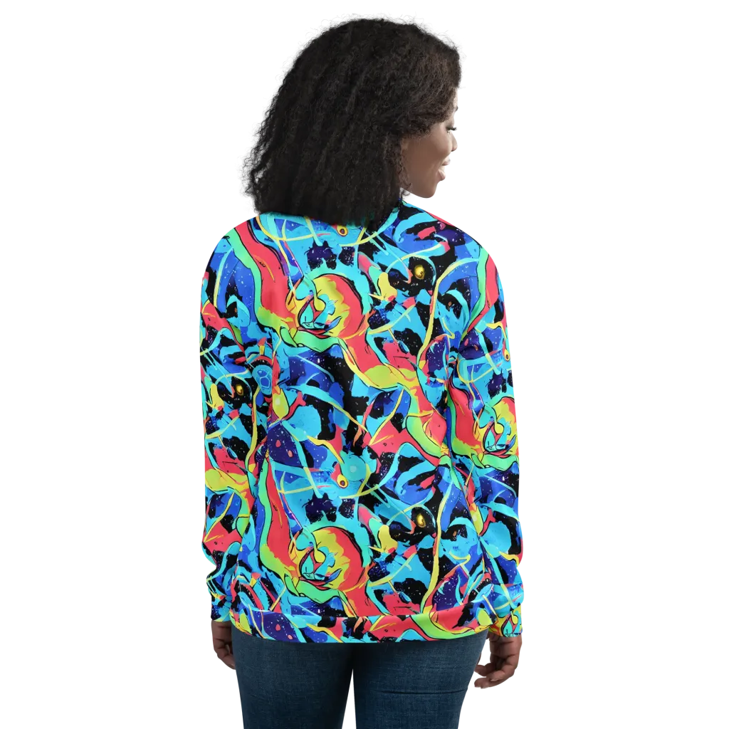 Aqua Mayhem on Bomber Jacket — Back