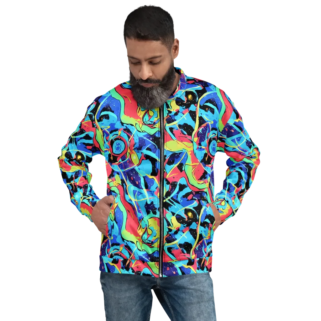 Aqua Mayhem on Bomber Jacket — Front