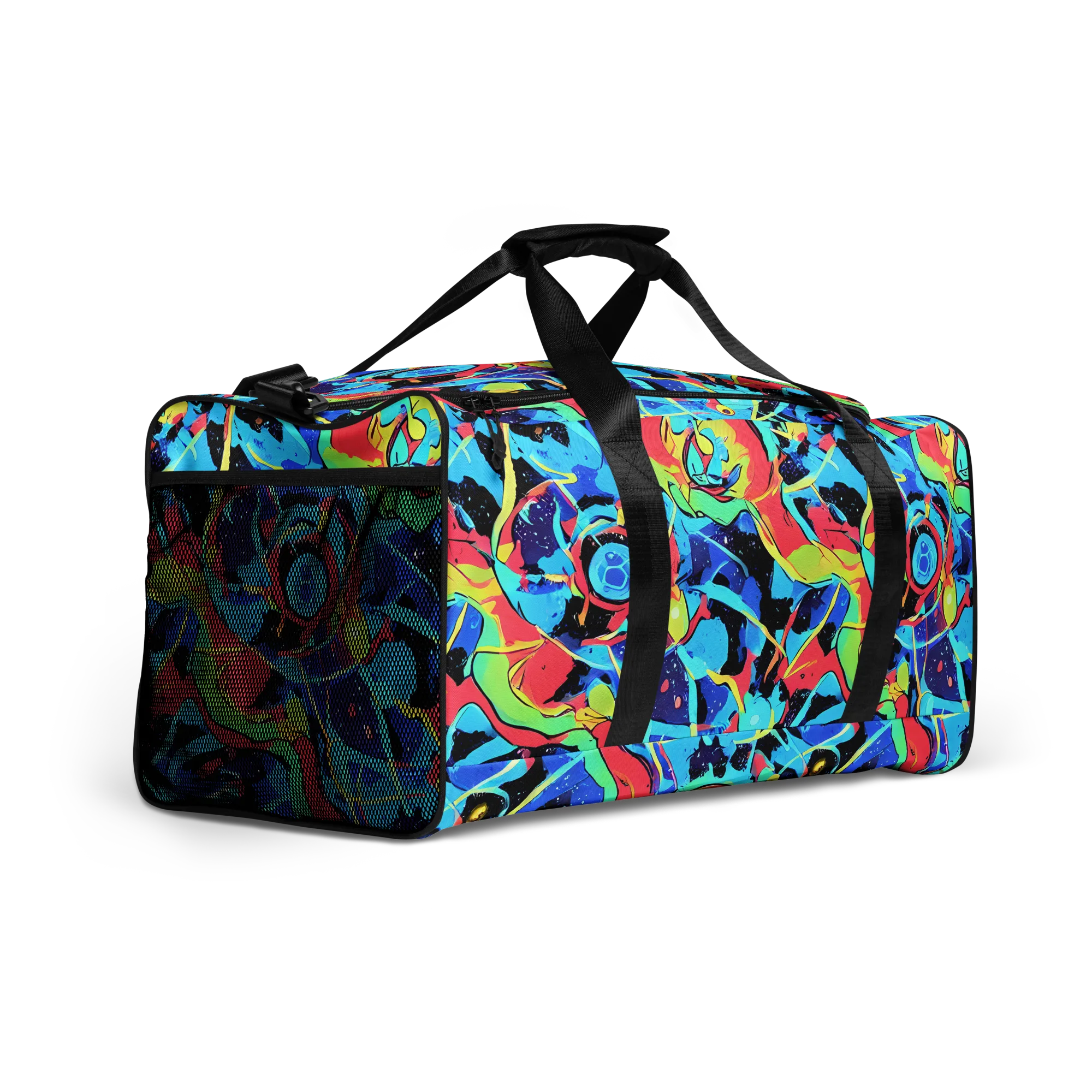 Aqua Mayhem on Duffle Bag — Right Front