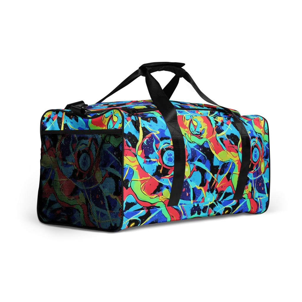 Aqua Mayhem on Duffle Bag — Right Front
