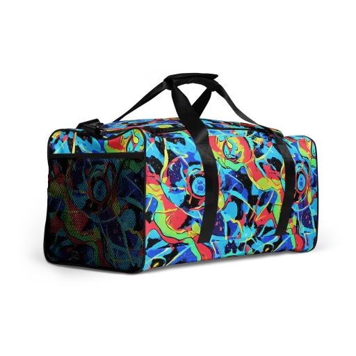 Aqua Mayhem on a Duffle Bag