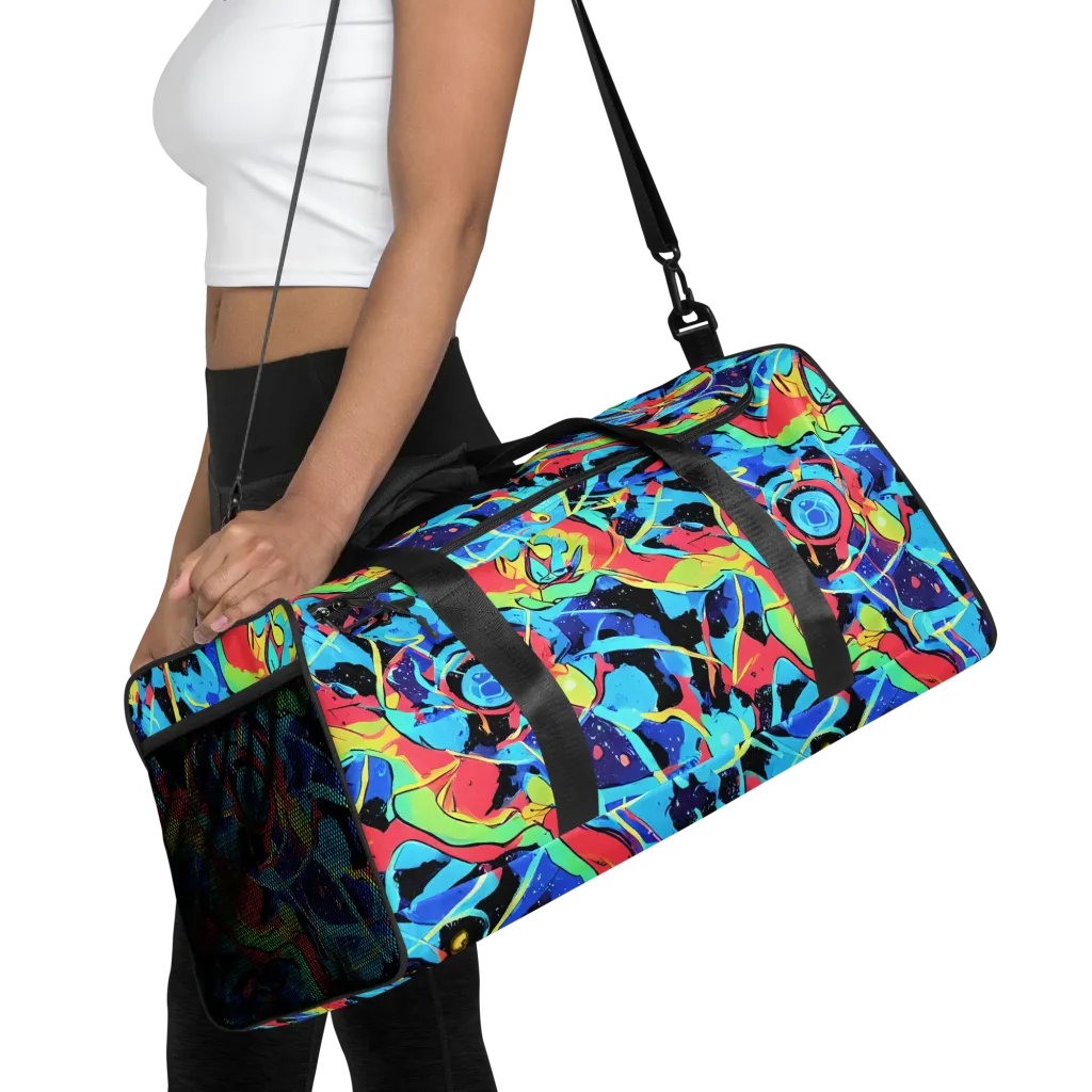 Aqua Mayhem on Duffle Bag — Front