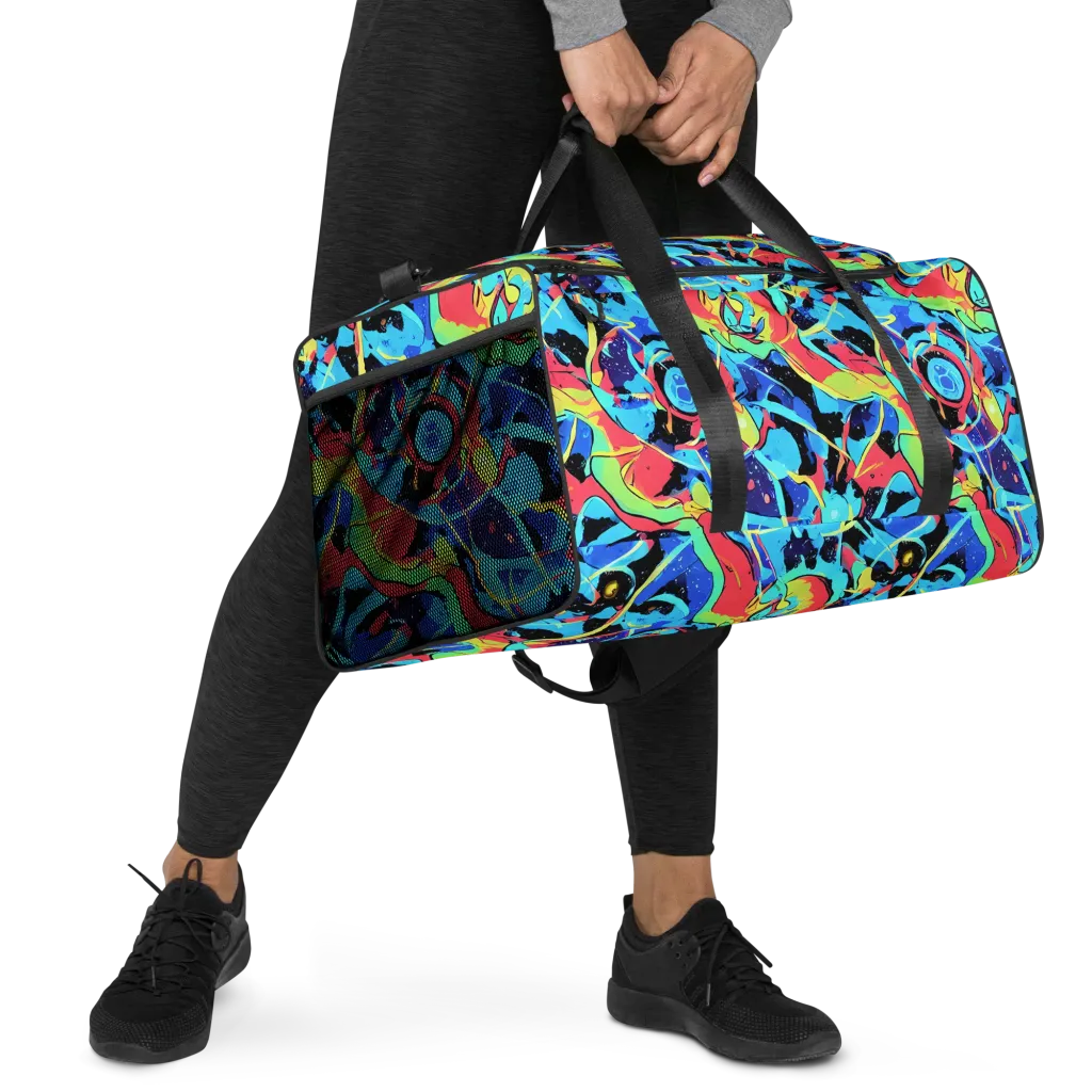 Aqua Mayhem on Duffle Bag — Right Front