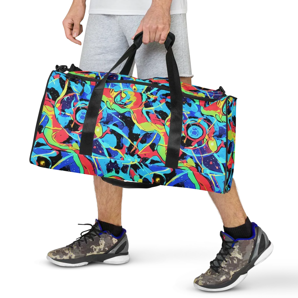 Aqua Mayhem on Duffle Bag — Front