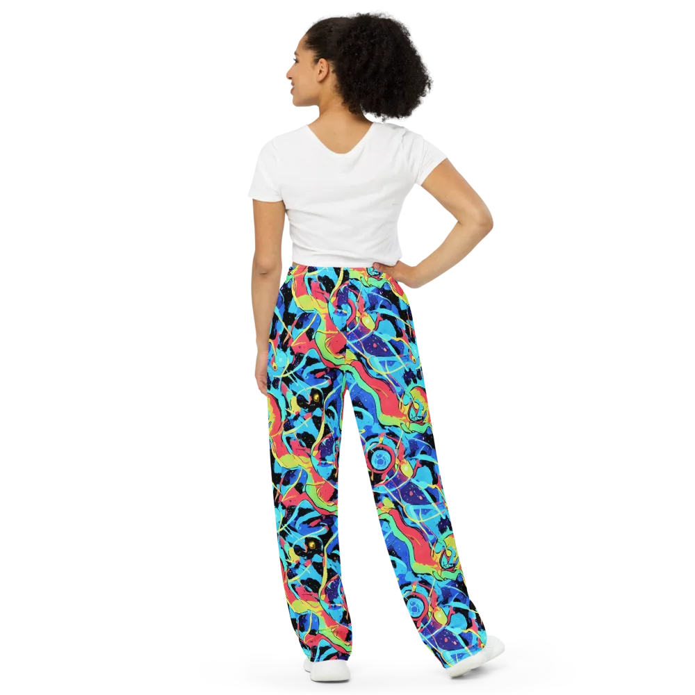 Aqua Mayhem on Wide-Leg Pants — Back