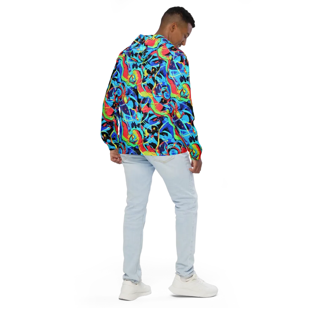 Aqua Mayhem on Men's Windbreaker — Back