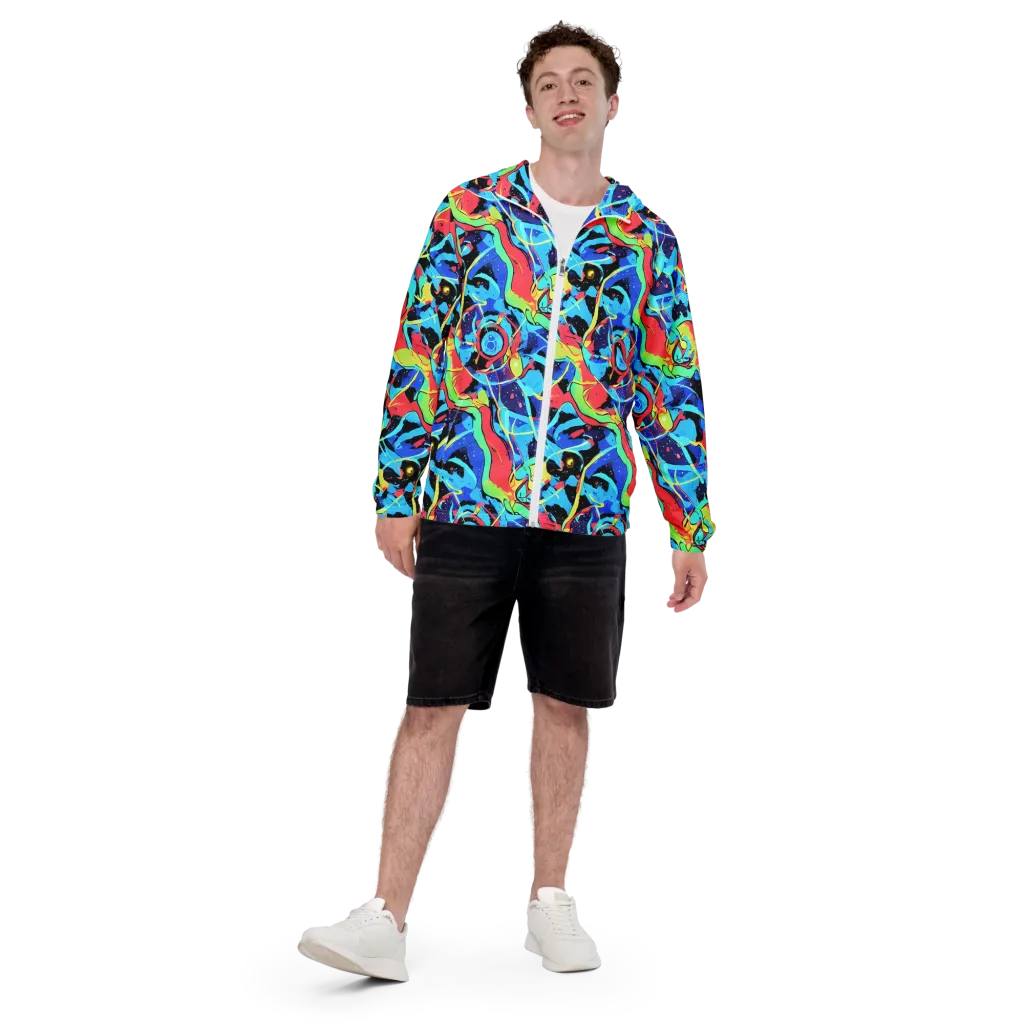 Aqua Mayhem on Men's Windbreaker — Front
