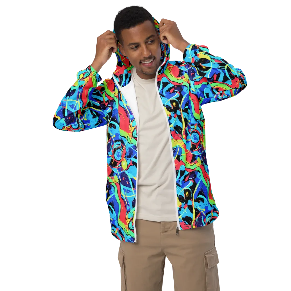 Aqua Mayhem on Men's Windbreaker — Front