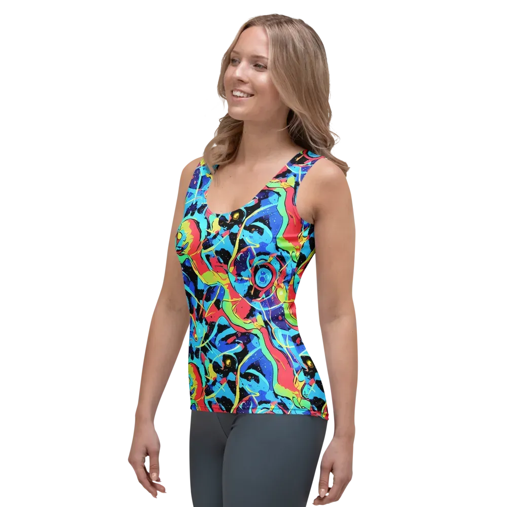 Aqua Mayhem on Women's Tank Top — Left Front