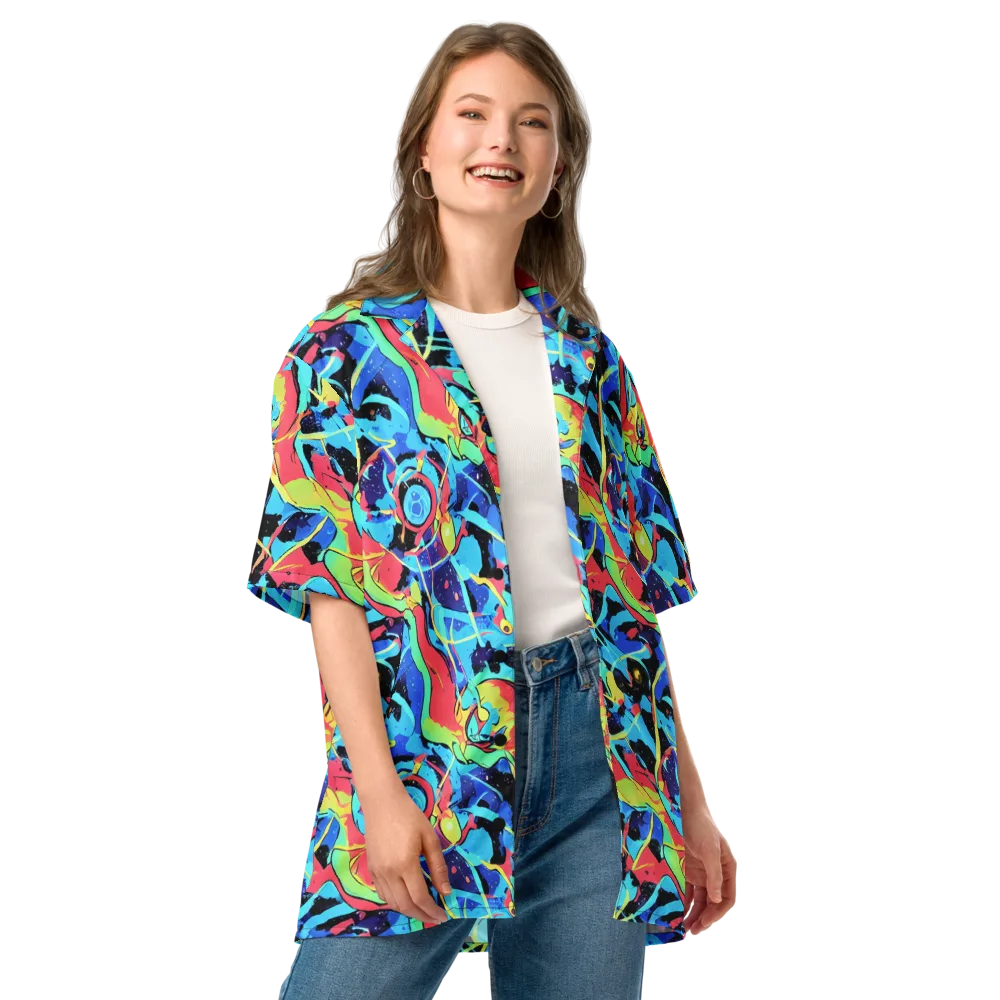 Aqua Mayhem on Button Shirt — Front