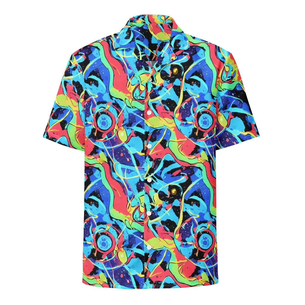 Aqua Mayhem on Button Shirt — Front