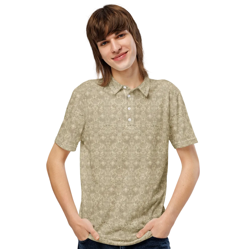 Parchment Paisley on Men's Slim Fit Polo Shirt — Front