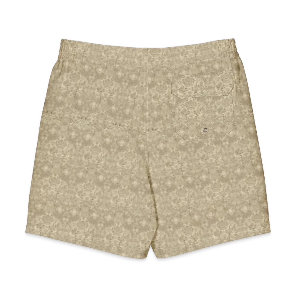 Parchment Paisley on Men's Board Shorts — Back