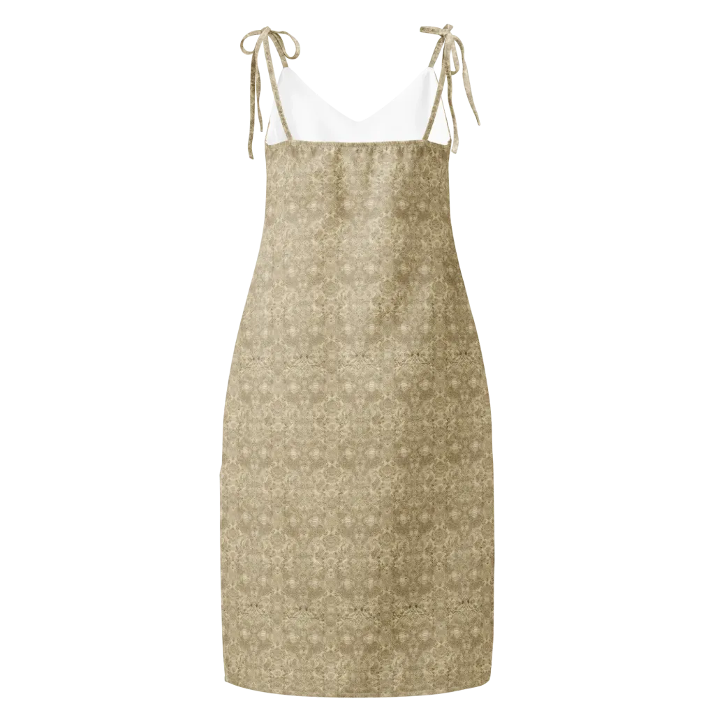Parchment Paisley on Slip Dress — Back