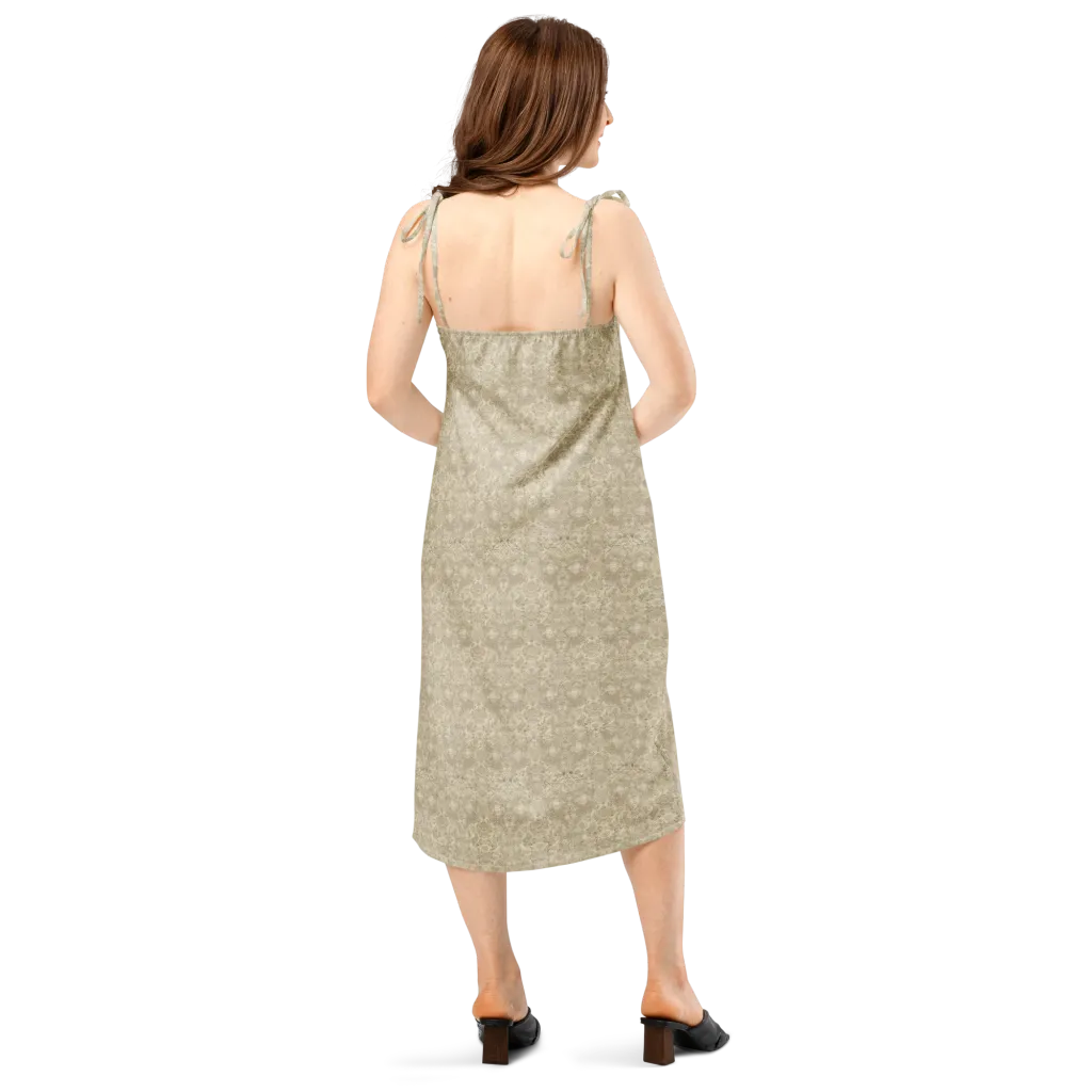 Parchment Paisley on Slip Dress — Back