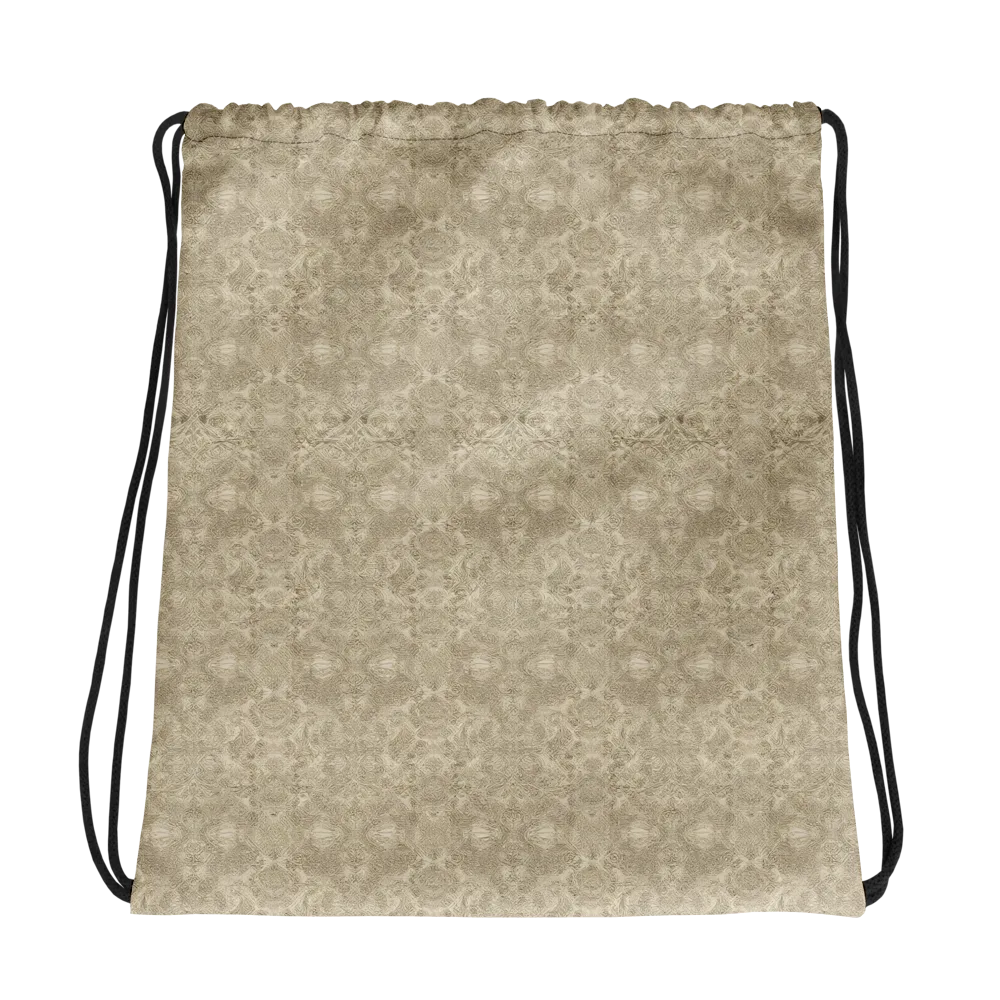 Parchment Paisley on Drawstring Bag — Photo