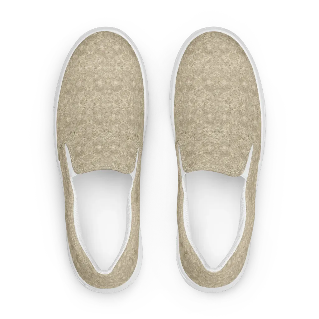 Parchment Paisley on Women's Slip-On Canvas Shoes — Front