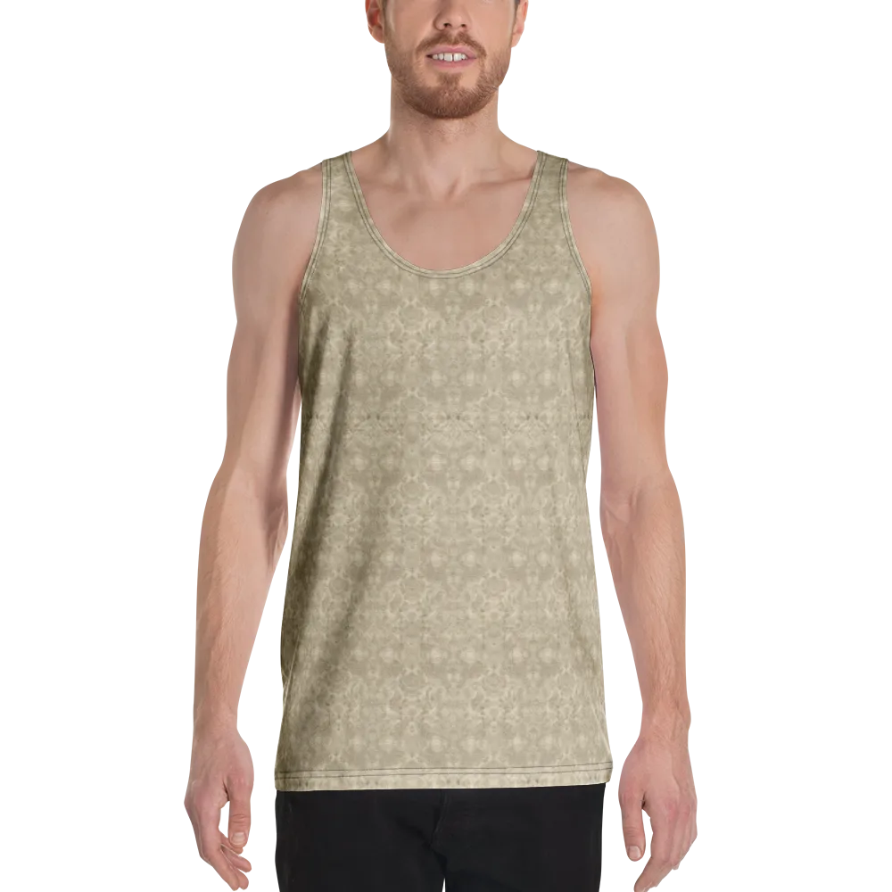 Parchment Paisley on Men's Tank Top — Front
