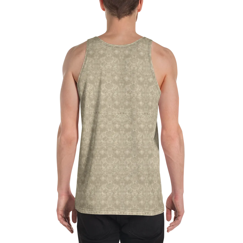Parchment Paisley on Men's Tank Top — Back