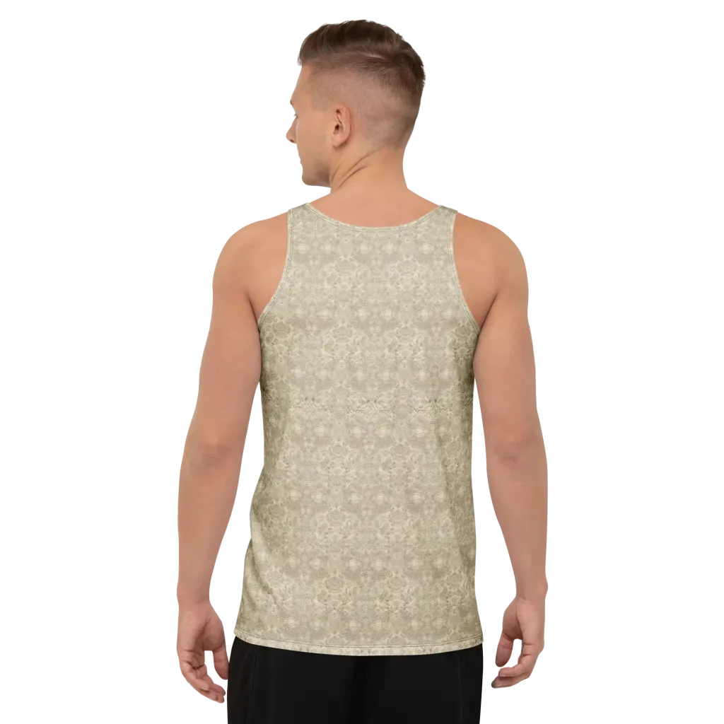 Parchment Paisley on Men's Tank Top — Back