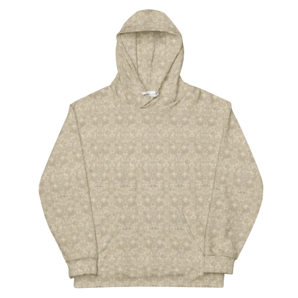 Parchment Paisley on Cotton Hoodie — Front