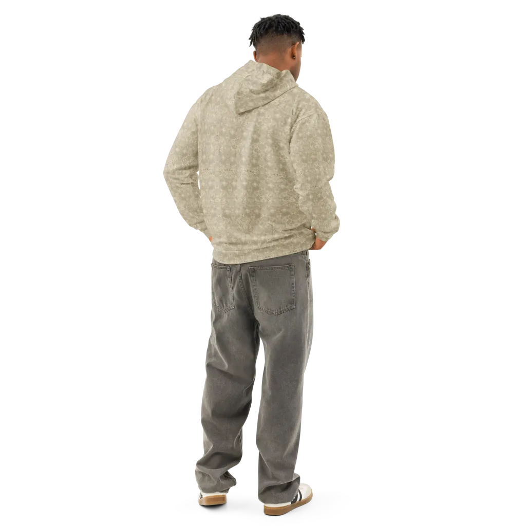 Parchment Paisley on Cotton Hoodie — Back