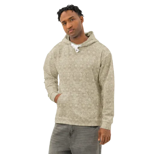Parchment Paisley on a Cotton Hoodie