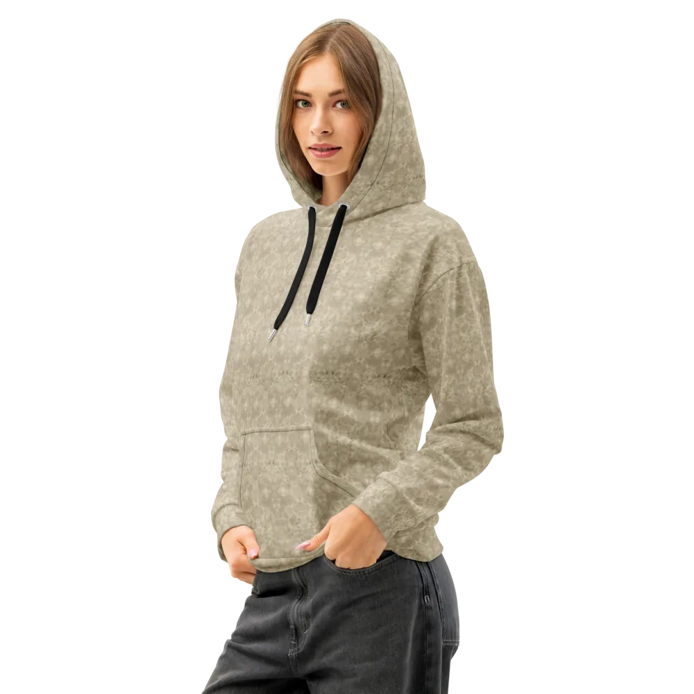 Parchment Paisley on Cotton Hoodie — Left Front
