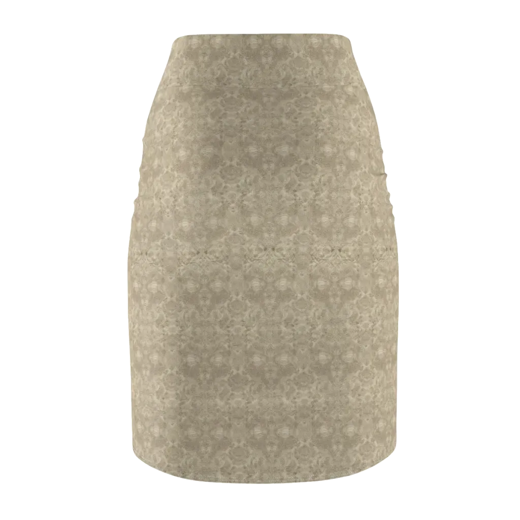 Parchment Paisley on Pencil Skirt — Back