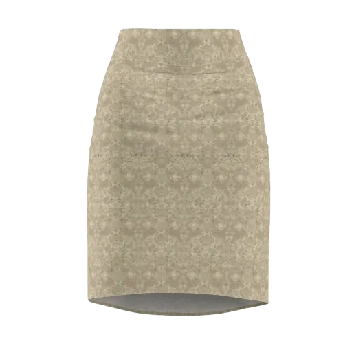 Parchment Paisley on a Pencil Skirt