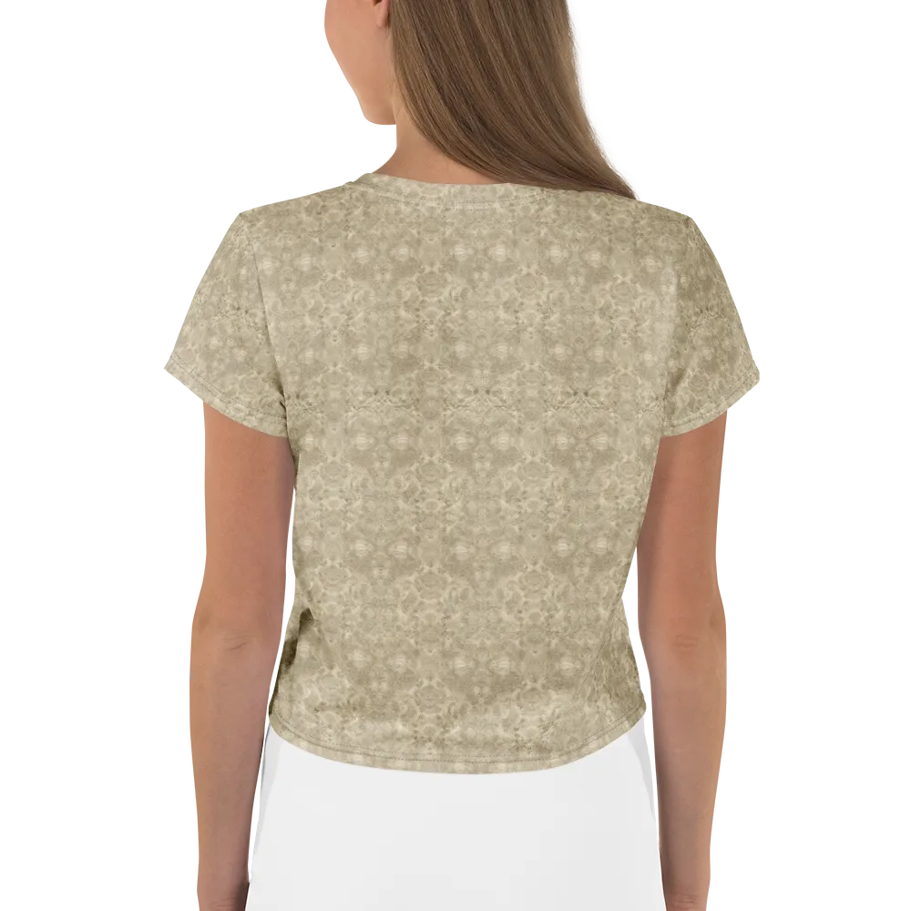 Parchment Paisley on Crop Tee — Back