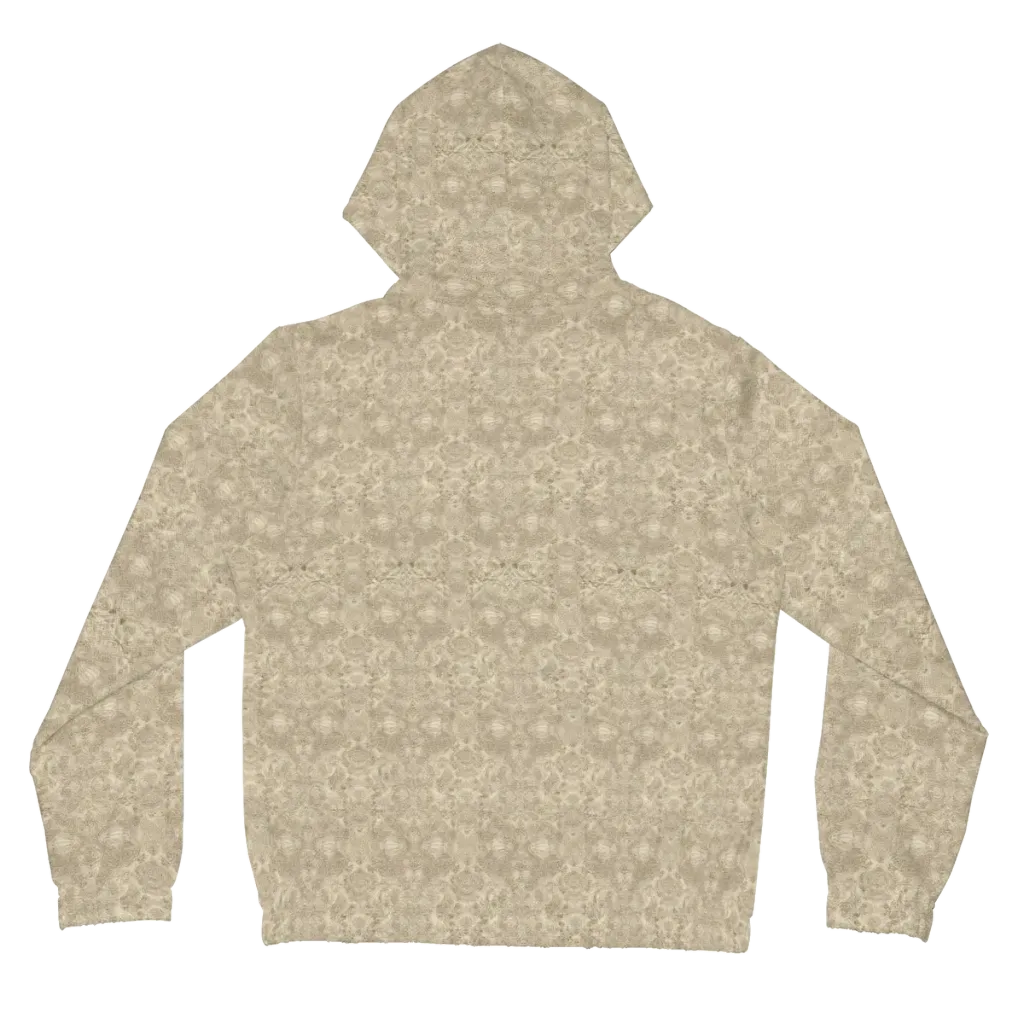 Parchment Paisley on Women's Full-Zip Hoodie — Back