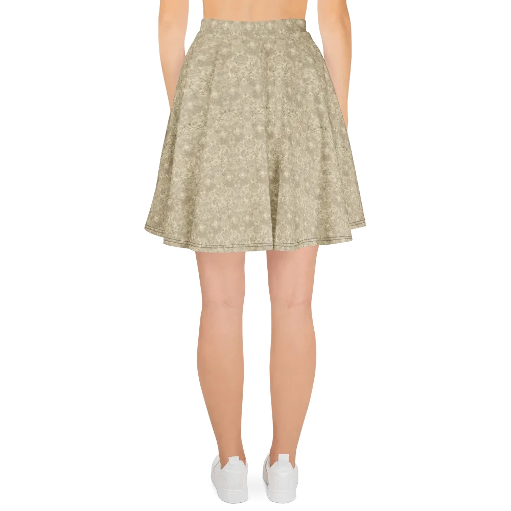 Parchment Paisley on Skater Skirt — Back
