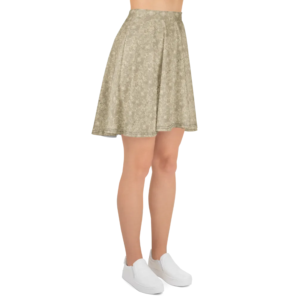 Parchment Paisley on Skater Skirt — Right