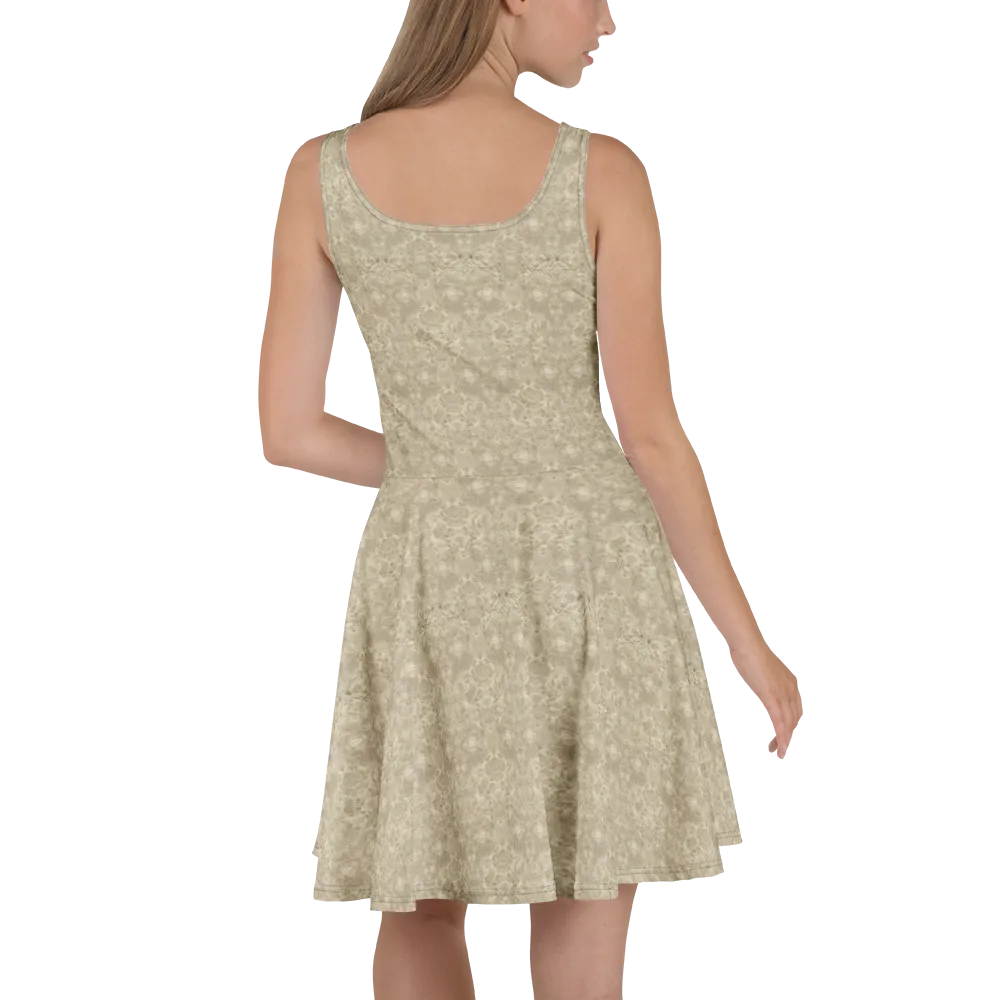 Parchment Paisley on Skater Dress — Back